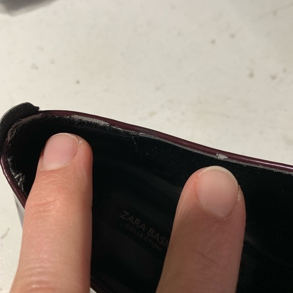 New Zara Basic Shoes Size 6 Wine Monk Strap defect - Picture 7 of 8